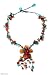 Agate and carnelian Y necklace, 'Summer Flower'