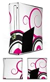 Design Skins for Microsoft Xbox 360 Slim - Pink Circles Design Folie