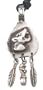 Southwestern Style Wolf Arrowhead Pewter Pendant Necklace