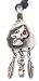 Southwestern Style Wolf Arrowhead Pewter Pendant Necklace