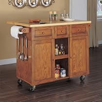 Hot Sale Powell Medium Oak Kitchen Butler