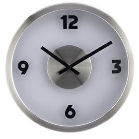 Adesso Infinity Large Wall Clock, Steel/Glass