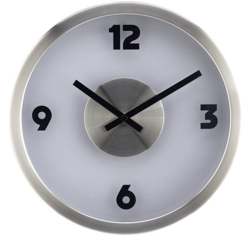 Adesso Infinity Large Wall Clock, Steel/Glass