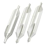 uxcell センタードリルビット　HSS製　シルバートン　エンドダブル　カウンターシンク　8mmシャンク　 3個入り