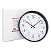 12-1/2 Diameter 24-Hour Round Wall Clock, Black Case (UNV10441)
