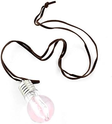 2 PCS Necklace Pendent XL0313 Multi Color LED Light Bulb Change Color Decoration Woman Jewelry Costume Choker Retro Bronze