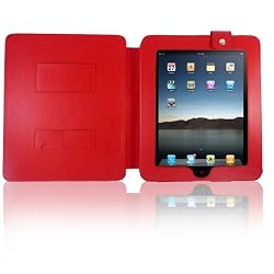 LeatherCarryingCaseCover/FolioWithBuilt-inStandforAppleiPad3Gtablet/Wifimodel16GB,32GB,64GB(Red)