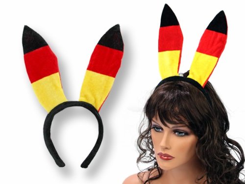 Deutschland Fanartikel Fan-Artikel Fußball EM WM Hut Brille Perücke Fahne, Fanartikel wählen:Bunnyohren