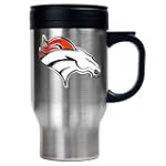Denver Broncos NFL 16oz Stainless Steel Travel Mug - Primary Logo