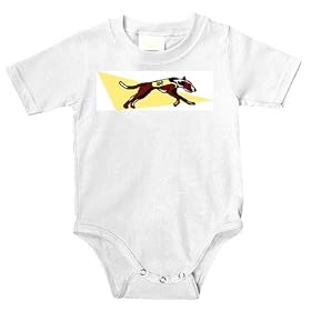 Onesie with running, dog, sports, racing, number