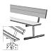 Aluminum 7.5ft Permanent Bench with Backrest