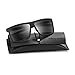 2020Ventiventi Polarized Sunglasses for Men Classic Styles Square Lens Smoke Glasses Shade Rimmed 51mm UV Protection Lightweight Desinger for Driving PL273C02
