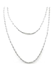 Officina Bernardi Silver Twisted Tube 36" Necklace