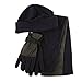 Men's Winter Fleece Hat Scarf Gloves Set Navy