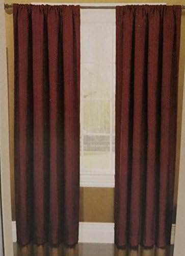 Back Tab Faux Suede 54" x 63" Window Panels (1 Panel, Plum Wine)