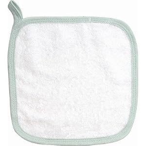 Under the Nile Organic Cotton Washcloth with Sage Trim