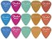 Fender California Clears Pickpack (12 Pk) Burgundy Mist, Hvy