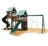Congo Monkey Playset #3 with Swing Beam - Green and Cedar