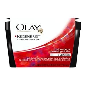 Olay Regenerist Micro-Derm Cleansing Cloth, 30-Count  (Pack of 2)