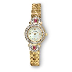Geneve 14k Solid Gold and Diamonds Womens Watch - MOP - W1786-A by Geneve
