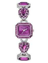 GUESS U0222L4 Womens Purple Jeweled Watch