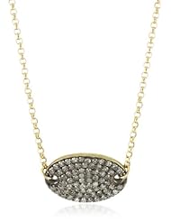 Shery Shabani "Rockstar" Diamond Gold and Silver Tag Pendant Necklace