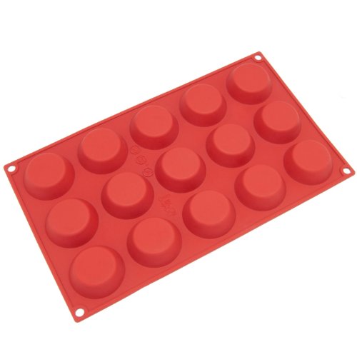 Image of Freshware 15-Cavity Mini Cheesecake, Pudding, Tart, and Muffin Silicone Mold and Baking Pan