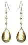 Gold-Filled Faceted Peridot Roundel and Citrine Briolette Earrings