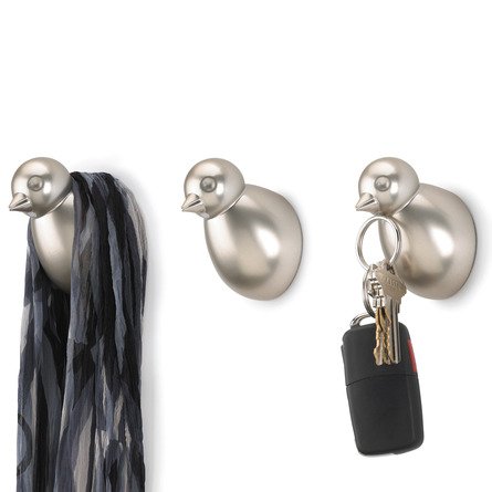 Umbra Birdie Wall Hook - Set of 3 Image Umbra Birdie Wall Hook - Set of 3