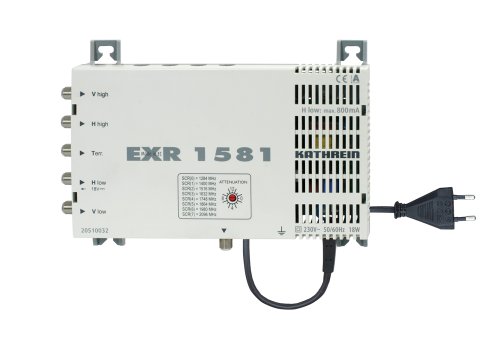 Kathrein EXR 1581 Einkabel-Multischalter f&uuml;r Satelliten-Empfangsanlagen (HDTV, 8 Receiver Anschlu&szlig;, 1 x terrestrisch Eingang, 4 x Sat-ZF Eing&auml;nge)