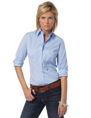 Seidensticker Damen Bluse Slim Fit, 60612, Gr. 40, Blau (11) Preisvergleich