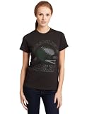 NFL Women's Philadelphia Eagles Heather Vintage Short Sleeve Crew (Black Wash, Medium)