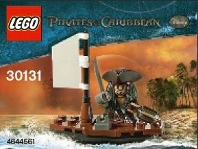 LEGO Pirates of the Caribbean 30131 JACK SPARROW Minifigure with Raft