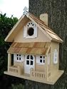 Home Bazaar Victorian Cottage Birdhouse, Yellow