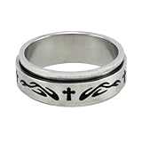 Flame Cross Spinner Ring