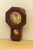 Wall Clock in Mahogany Dollhouse Miniature
