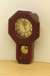 Wall Clock in Mahogany Dollhouse Miniature
