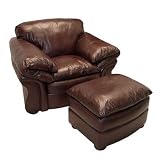 LaCrosse Furniture 8637 - 20 Set Flair Leather Chair and Ottoman Set