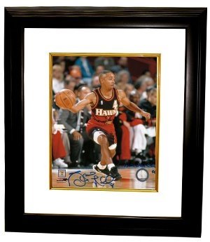 Spud Webb Autographed/Hand Signed Atlanta Hawks 8x10 Photo Slam Dunk Champ 86 Custom Framed