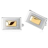 Gold And Silver Cuff Links, 14 Karat Gold