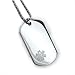 Custom Engraved and personalized Medical ID Dog Tag with Embossed emblem from stainless steel.