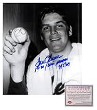 Tom Seaver New York Mets MLB Autographed Posing with 20 Win Ball 8 x 10 Photograph with 1st 20