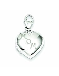 Genuine .925 Sterling Silver 15mm Mom Heart Locket 2.3 Grams. 100% Satisfaction Guaranteed.