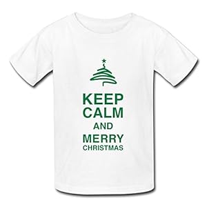 Cool Short Sleeve Keep Calm Merry Christmas Kids T-Shirt