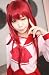 Japanese Anime Wigs @ FINAL FANTASY Reno Black Butler Crell Sutcliff 80cm Red Long Curly + Wigs Cap