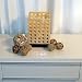 Premium Plantation Teak Base with Onyx Stone Candle Holder