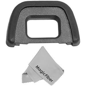 Eyepiece / Eyecup for NIKON (D7000, D300 series, D200, D100, D90, D80, D70, D60) + Premium MagicFiber Microfiber Cleaning Cloth
