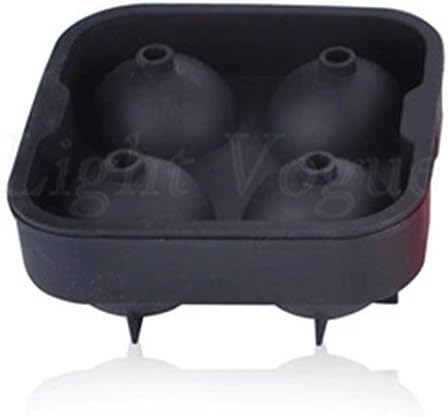 Ainest Whiskey Silicon Ice Cube Ball Maker Mold Sphere Mould Brick Party Tray Round Bar Black