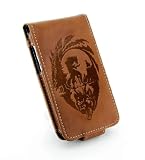 Apocalypse leather case cover for Apple ipod Touch 1st, 2nd & 3rd Gen - (Night Shadow) / werewolf (Tan)