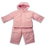 Mish Mish - Newborn And Infant Girls Long Sleeve Couderoy Hooded Jacket Set, Pink